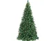 vidaXL Set Albero Natale Artificiale con LED e Palline Verde 240 cm