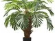 vidaXL Palma Cycas Artificiale con Vaso 90 cm Verde