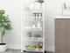 vidaXL Carrello da Cucina con 5 Ripiani Bianco 46x26x105 cm in Ferro