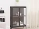 vidaXL Credenza Antracite 75x35x105 cm in Acciaio e Vetro