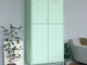 vidaXL Armadio Menta 90x50x180 cm in Acciaio