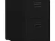 vidaXL Schedario Nero 46x62x72,5 cm in Acciaio