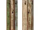 vidaXL Appendiabiti a Parete 2pz 36x3x110cm Legno Massello di Recupero