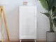 vidaXL Anta a Lamelle in Legno Massello di Pino Bianca 99,3x49,4 cm