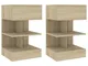 vidaXL Comodini 2 pz Rovere Sonoma 40x35x65 cm