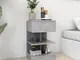 vidaXL Comodino Grigio Cemento 40x35x65 cm in Truciolato