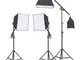 vidaXL Kit di Illuminazione da Studio con Treppiedi e Softbox