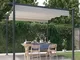 vidaXL Pergola da Giardino con Tetto Retrattile 3x3 m Crema