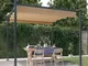 vidaXL Pergola da Giardino con Tetto Retrattile 3x3 m Tortora