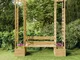 vidaXL Pergola da Giardino Panca e Vasi Legno Massello Pino Impregnato