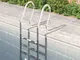 vidaXL Scala per Piscina 54x38x184,5 cm Acciaio Inox 304