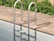 vidaXL Scala per Piscina 54x38x158 cm Acciaio Inox 304