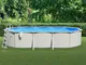 vidaXL Piscina con Scaletta 610x360x120 cm