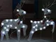 vidaXL Renne di Natale 2 pz Argento 40 LED