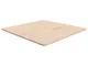 vidaXL Piano Tavolo Quadrato 90x90x1,5 cm Massello Rovere Non Trattato