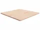 vidaXL Piano Tavolo Quadrato 90x90x2,5 cm Massello Rovere Non Trattato