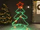 vidaXL Figura Albero di Natale con 144 LED 88x56 cm