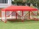 vidaXL Tenda per Feste Pieghevole con Pareti Laterali Rosso 3x6 m