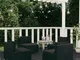 vidaXL Set Divani da Giardino 4 pz con Cuscini in Polyrattan Nero