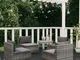 vidaXL Set Divani da Giardino 4 pz con Cuscini in Polyrattan Gr4igio