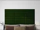 vidaXL Pannelli Murali 12 pz Verde Scuro 60x15 cm Velluto 1,08 m²