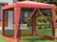 vidaXL Tenda per Feste con Pareti Laterali in Rete 2,5x2,5 m HDPE