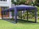 vidaXL Tenda per Feste con 10 Pareti Laterali in Rete Blu 3x12 m HDPE