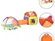 vidaXL Tenda da Gioco Bambini 250 Palline Multicolore 338x123x111 cm