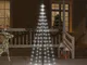 vidaXL Albero di Natale Pennone Bianco Freddo 108 LED 180 cm