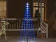 vidaXL Albero di Natale Pennone Blu 108 LED 180 cm