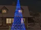 vidaXL Albero di Natale Pennone Blu 3000 LED 800 cm