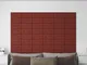 vidaXL Pannelli Murali 12 pz Rosso Vino 30x15 cm in Similpelle 0,54 m²