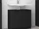 vidaXL Armadietto da Bagno Nero 64,5x33,5x59 cm in Legno Multistrato