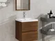 vidaXL Mobile da Bagno con Specchio Rovere Marrone Legno Multistrato