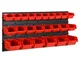 vidaXL Set da Officina 26 pz Rosso e Nero 77x39 cm in Polipropilene