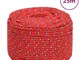 vidaXL Corda Nautica Rossa 8 mm 25 m in Polipropilene