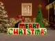 vidaXL Decorazione Gonfiabile Merry Christmas con LED 197 cm