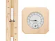 vidaXL Set Timer Igrotermografo e Clessidra Sauna 2 in 1 Massello Pino