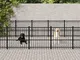 vidaXL Gabbia per Cani da Esterno in Acciaio 25,4 m²