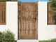 vidaXL Cancello da Giardino 105x180 cm in Acciaio Corten Design Bambù