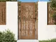 vidaXL Cancello da Giardino 105x205 cm in Acciaio Corten Design Bambù