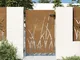 vidaXL Cancello da Giardino 85x125 cm in Acciaio Corten Design Erba