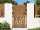 vidaXL Cancello da Giardino 105x205 cm in Acciaio Corten Design Erba