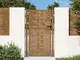 vidaXL Cancello da Giardino 105x205 cm Acciaio Corten Design Quadrato