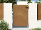 vidaXL Cancello da Giardino 85x150 cm in Acciaio Corten