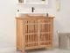 vidaXL Mobile Lavabo da Bagno 66x29x61,5cm Legno Massello di Noce