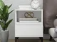 vidaXL Comodino Bianco 40x35x50 cm