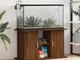 vidaXL Supporto Acquario 101x41x58 cm Legno Multistrato Rovere Marrone