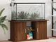 vidaXL Supporto Acquario 121x41x58 cm Legno Multistrato Rovere Marrone