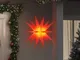 vidaXL Luce di Natale con LED Pieghevole Rossa 100 cm